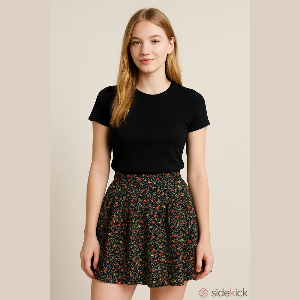 Pink Victoria’s Secret Floral Mini Skirt Medium